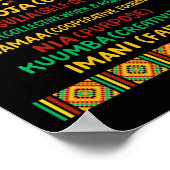 Kwanzaa Kerst Afro-Amerikaanse 7 Principes Me Poster (Hoek)