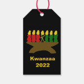 Kwanzaa Kinara Candles Cadeaulabel (Achterkant)