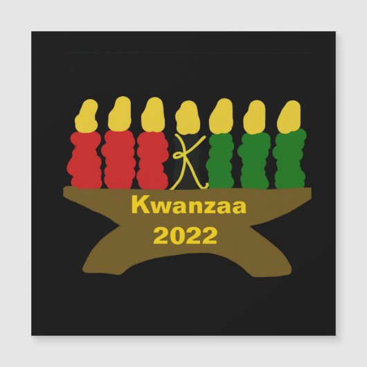 Kwanzaa Kinara Candles Magnet (Voorkant)