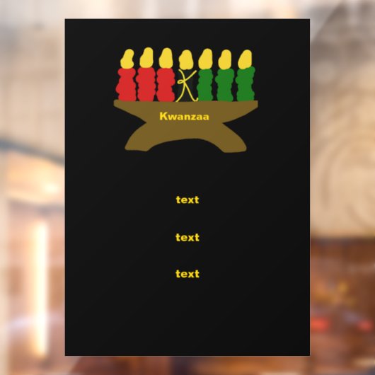 Kwanzaa Kinara Candles Raamsticker (Vel 2)