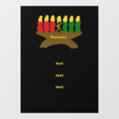 Kwanzaa Kinara Candles Raamsticker (Vel)