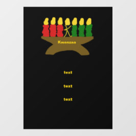 Kwanzaa Kinara Candles Raamsticker