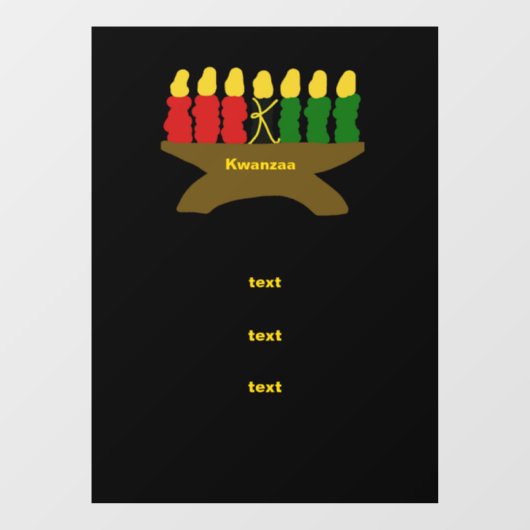 Kwanzaa Kinara Candles Raamsticker (Vel)