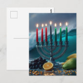 KWANZAA - KINARA en MAZAO - Briefkaart (Voorkant / Achterkant)