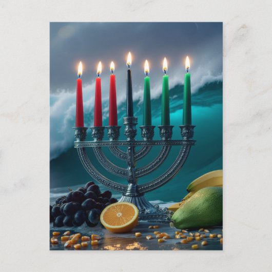 KWANZAA - KINARA en MAZAO - Briefkaart (Voorkant)