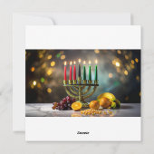 KWANZAA - KINARA -  FEESTDAGENKAART (Achterkant)