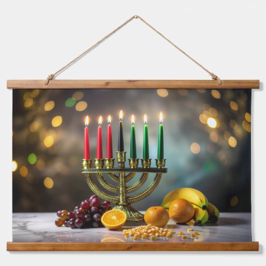 KWANZAA - KINARA -  HANGEND WANDKLEED (Voorkant)