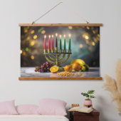 KWANZAA - KINARA -  HANGEND WANDKLEED (Slaapkamer)