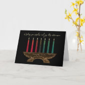 Kwanzaa Kinara Illustrated Holiday Greeting Kaart (Gele Bloem)