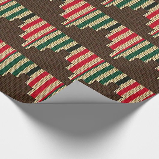 Kwanzaa Kinara kaarsen Artisan haakprint Cadeaupapier (Hoek)