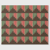 Kwanzaa Kinara kaarsen Artisan haakprint Cadeaupapier (Vlak)