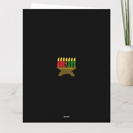 Kwanzaa Kinara Kaart (Achterkant)