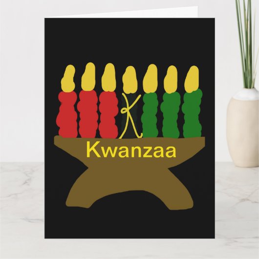 Kwanzaa Kinara Kaart (Voorkant)