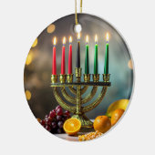 KWANZAA - KINARA -  KERAMISCH ORNAMENT (Links)