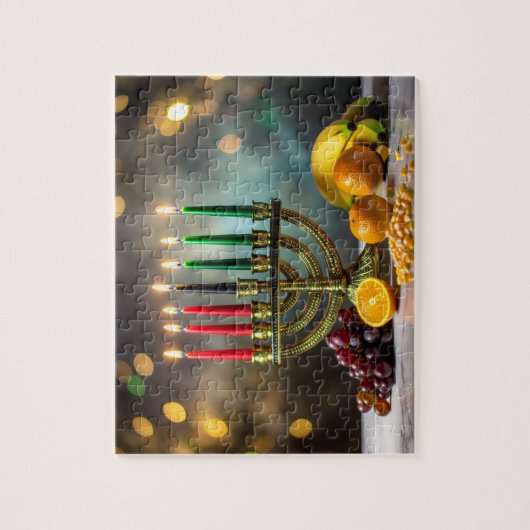 KWANZAA - KINARA -  LEGPUZZEL (Verticaal)