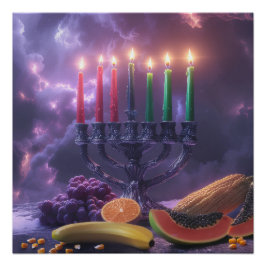 KWANZAA - KINARA - MISHUMAA SABA - PERFECT POSTER