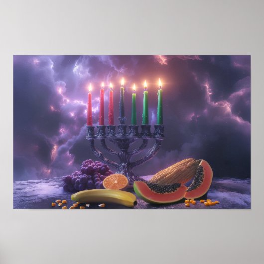 KWANZAA - KINARA - MISHUMAA SABA - POSTER (Voorkant)