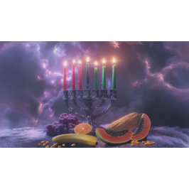 KWANZAA - KINARA - MISHUMAA SABA -  SPANDOEK