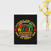 Kwanzaa Kinara Principes Kaarsen Pan Kaart (Gele Bloem)