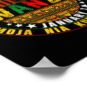 Kwanzaa Kinara Principes Kaarsen Pan Poster (Hoek)