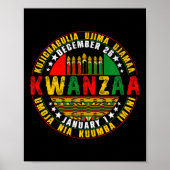 Kwanzaa Kinara Principes Kaarsen Pan Poster (Voorkant)