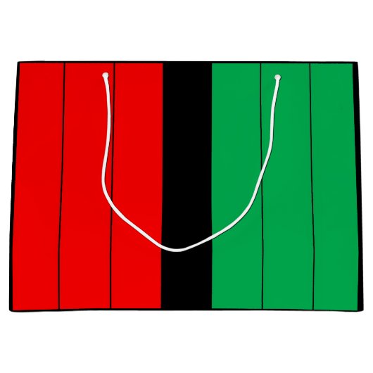 Kwanzaa Kinara Red Black Green Stripes Pattern Large Cadeautasje (Voorkant)