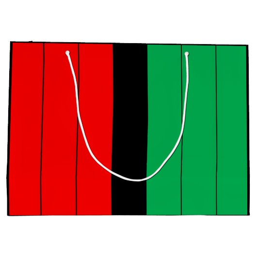Kwanzaa Kinara Red Black Green Stripes Pattern Large Cadeautasje (Achterkant)