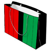 Kwanzaa Kinara Red Black Green Stripes Pattern Large Cadeautasje (Achterkant Gekanteld)