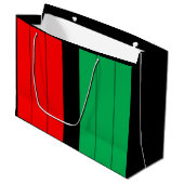 Kwanzaa Kinara Red Black Green Stripes Pattern Large Cadeautasje (Voorkant Gekanteld)