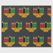 Kwanzaa Kinara Religieus Cadeaupapier (Vlak)