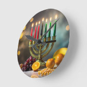 KWANZAA - KINARA -  RONDE KLOK (Hoek)