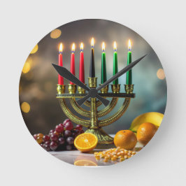 KWANZAA - KINARA -  RONDE KLOK