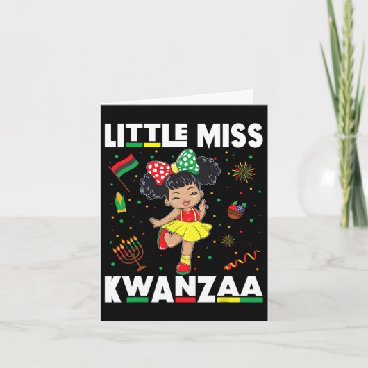 Kwanzaa - Kleine Kwanzaa-meisje Kaart (Voorkant)