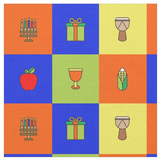 kwanzaa kleurblokstof stof (Close Up)