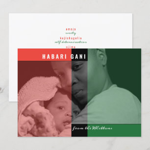 Kwanzaa-kleurenfotokaart Kaart