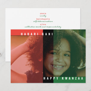 Kwanzaa-kleurenfotokaart Kaart