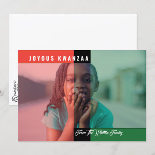 Kwanzaa-kleurenfotokaart Kaart