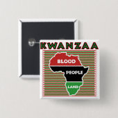Kwanzaa-knop Vierkante Button 5,1 Cm (Voorkant /achterkant)
