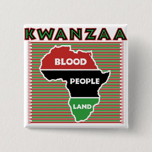 Kwanzaa-knop Vierkante Button 5,1 Cm (Voorkant)