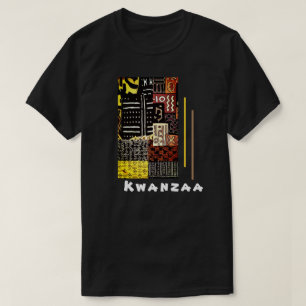 Kwanzaa Kuba doek geometrisch — aarde Toon T-shirt