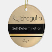 Kwanzaa Kujichagulia Gold Black White Day 2 Keramisch Ornament (Links)