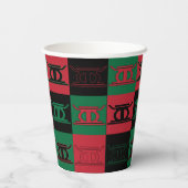 Kwanzaa Kujichagulia Paper cup Papieren Bekers (Achterkant)