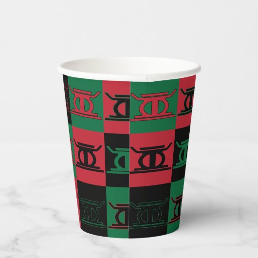 Kwanzaa Kujichagulia Paper cup Papieren Bekers (Rechts)
