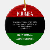 Kwanzaa KUMBA Keramisch Ornament (Voorkant)