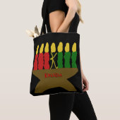 Kwanzaa Kunst met Rode Tekst Tote Bag (Dichtbij)