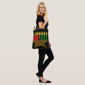 Kwanzaa Kunst met Rode Tekst Tote Bag (Op model)