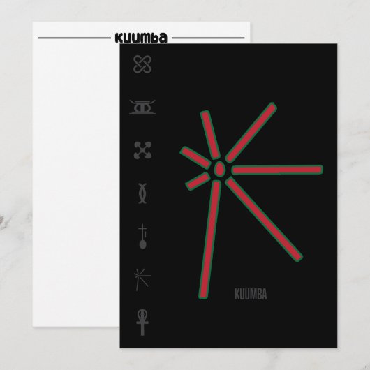 Kwanzaa Kuumba Feestdagenkaart (Voorkant / Achterkant)