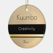 Kwanzaa Kuumba Gold Black White Day 6 Keramisch Ornament (Links)