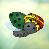 Kwanzaa Ladybug Window Cling Raamsticker (Vel 3)