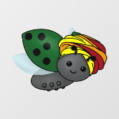 Kwanzaa Ladybug Window Cling Raamsticker (Vel)